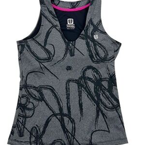 Eleven by Venus Williams Tank Top Gray Black Small